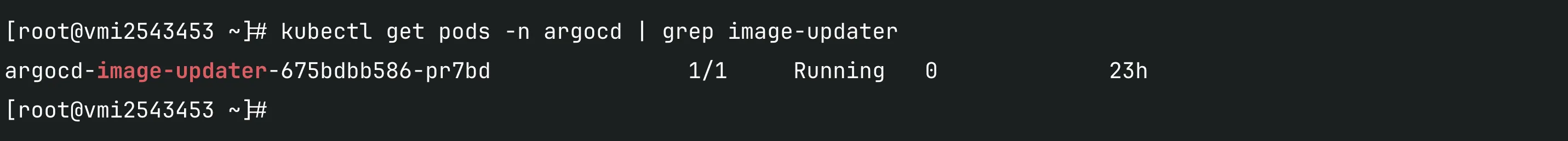 kubectl get pods -n argocd grep image-updater