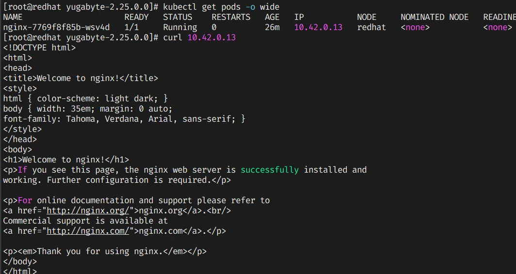 curl of nginx